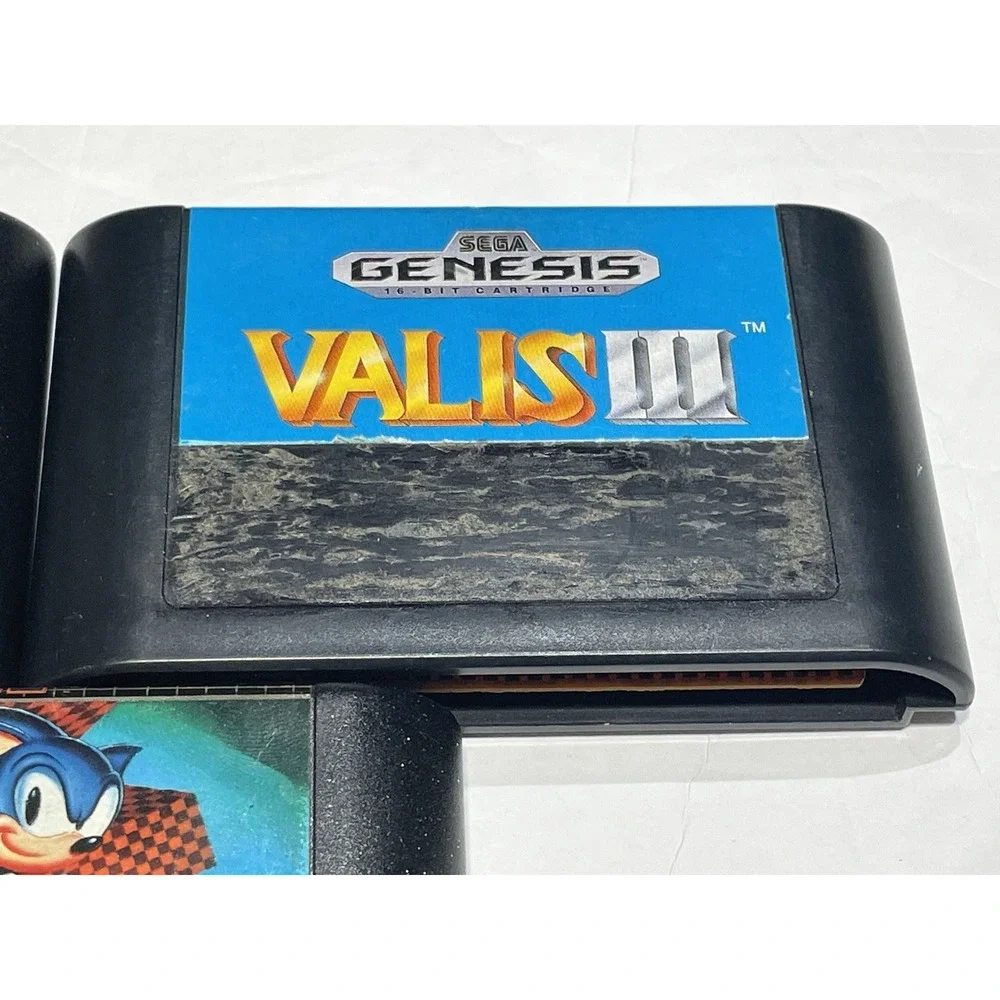 Sega Genesis 3 Game Lot - Shinobi III, Valis III, Sonic the Hedgehog 2 NFR